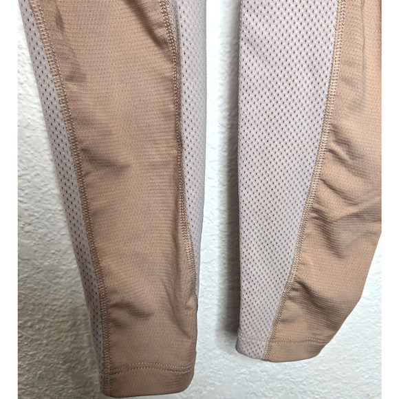 Nike Womens Power Pocket Lux Training Tight Leggings XS Black Beige Active Gym - Picture 7 of 13